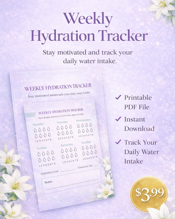 Hydration Tracker RLE Chi-Town Books, LLC